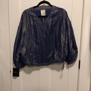 Shiny bubble denim jacket